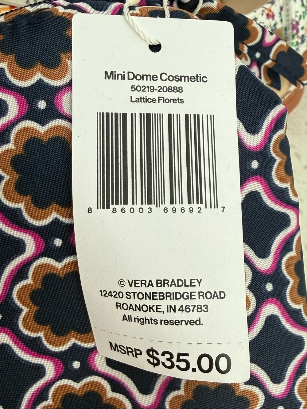 Vera Bradley mini cosmetic bag NWT